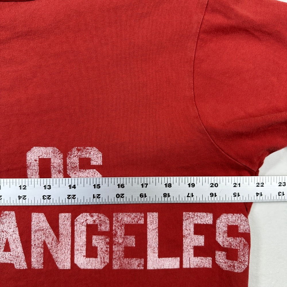 Gilded Intent LA Distressed Oversized Graphic T-Shirt Sz S Split Colorblock Tee - Picture 6 of 9